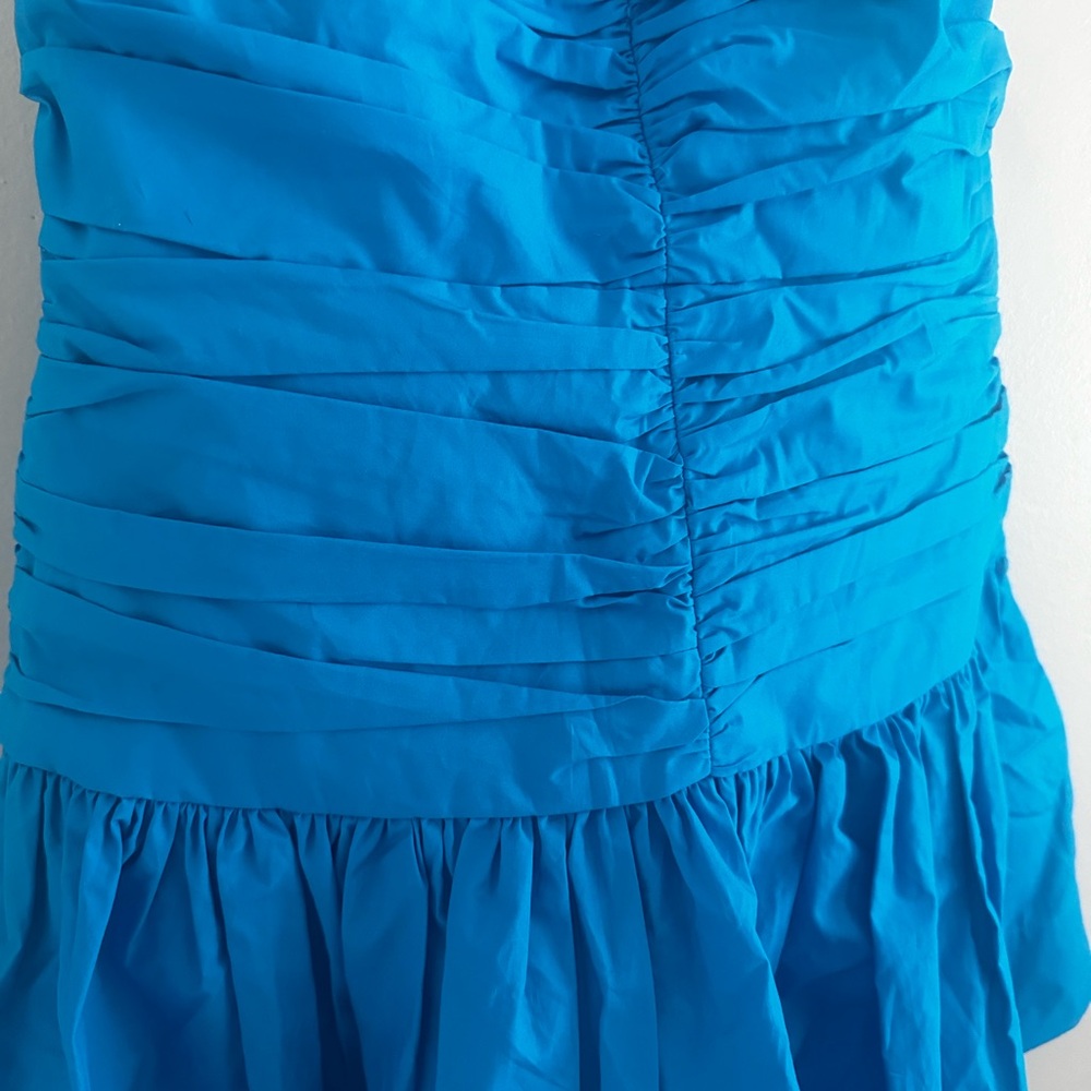 NWT Shona Joy Blue Off-Shoulder Mini Dress - Picture 5 of 6